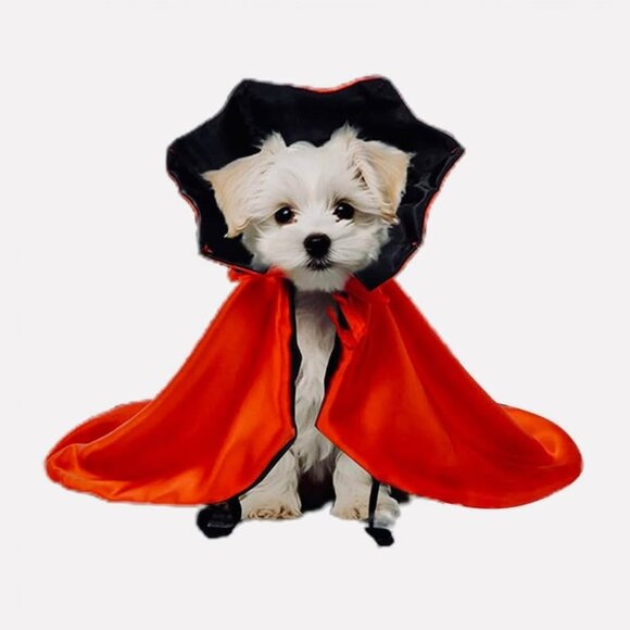 🧛Vampire Cloak Cape for Small Dog or Cat Red Black Halloween Costume Cosplay🧛 - Picture 1 of 3